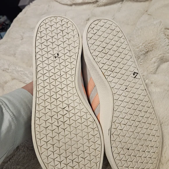 Adidas Women's Gray and Peach Sneakers - Picture 3 of 10